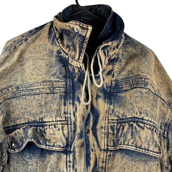 Jason Daniels Vintage 80's Men's Acidwash Denim Bomber Jacket Size Large - Picture 2 of 13